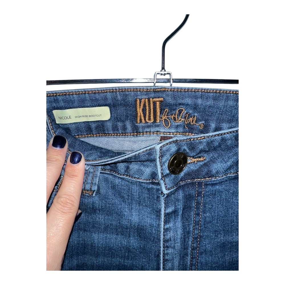 Kut from the Kloth Nicole Medium Wash Bootcut Jeans, Size 4 - Picture 3 of 10